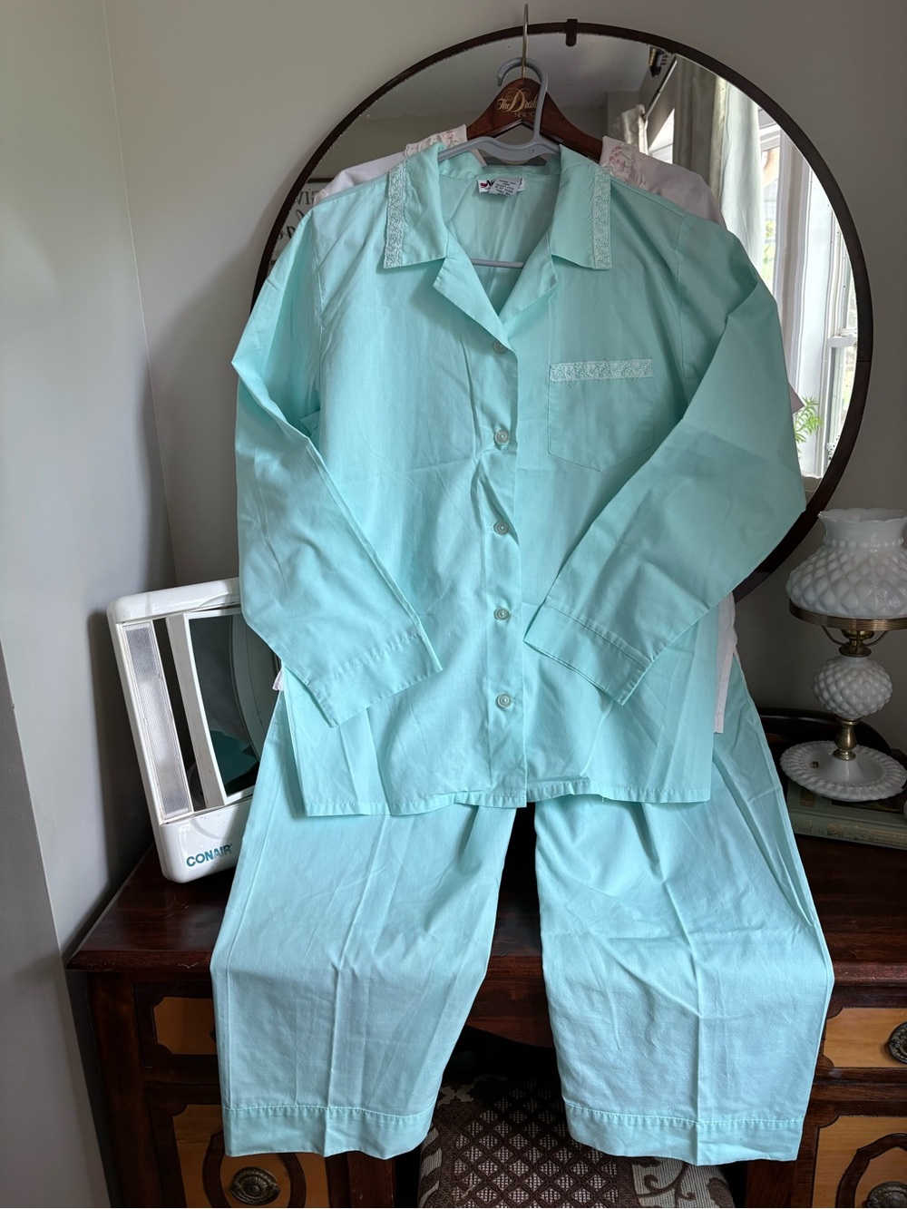 Vintage National Mint Green Button-Up PJ’s